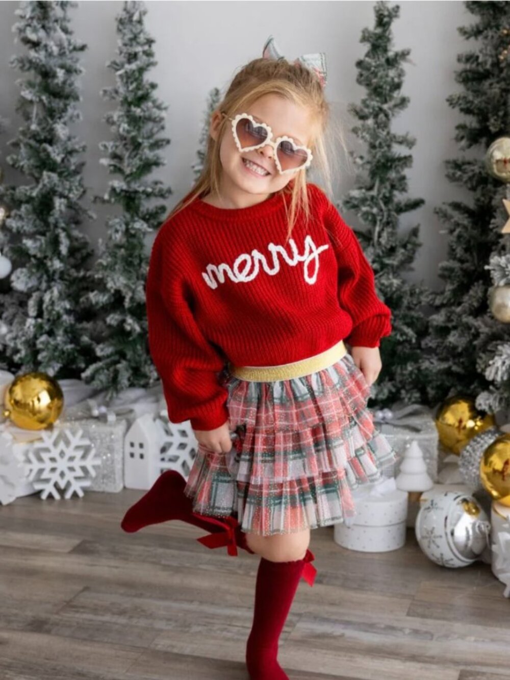 NWT - Sweet Wink Girls Christmas Plaid Tutu - Size 4 - 6 Years